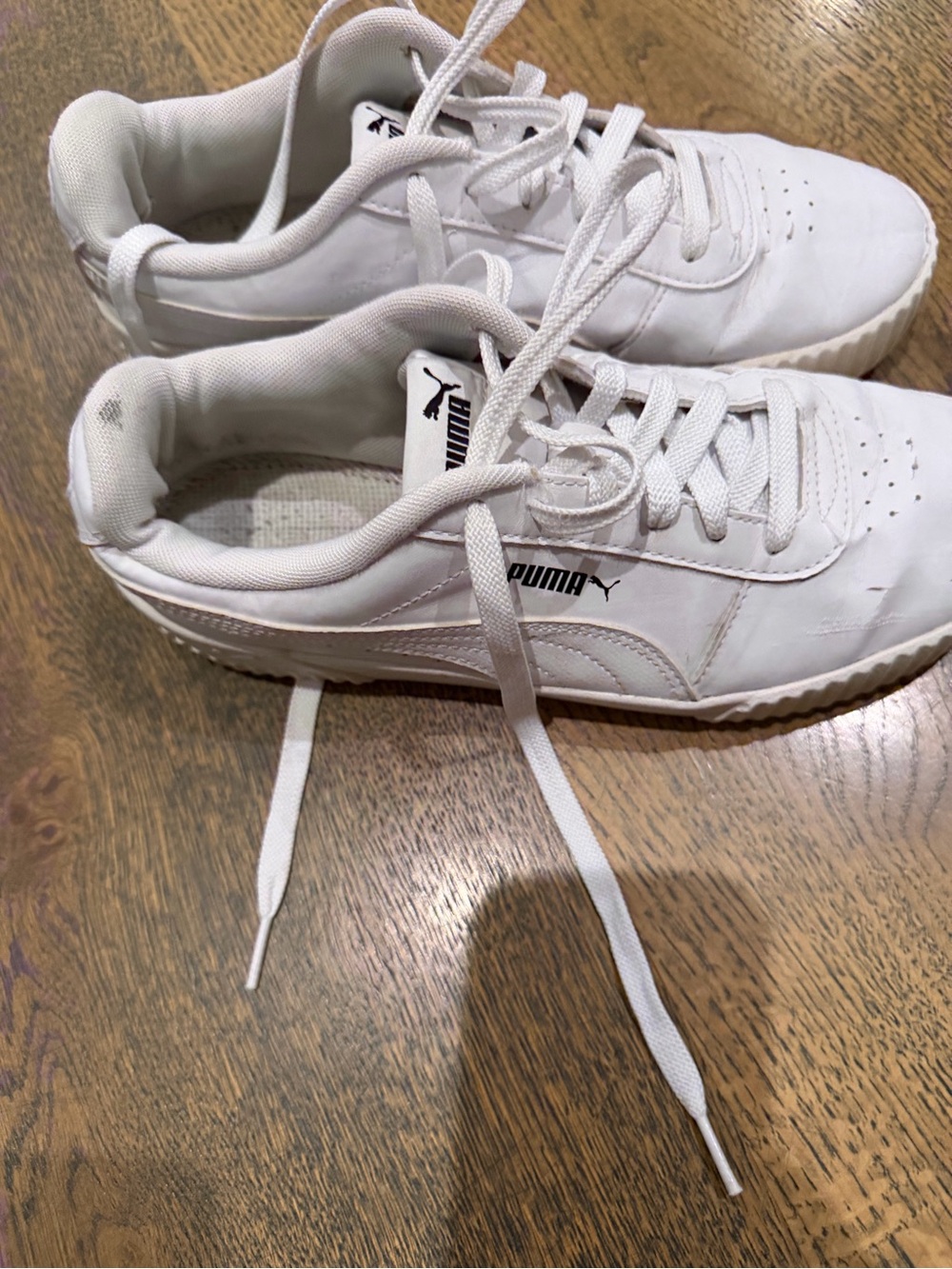 Puma White Low-Top Leather Sneakers